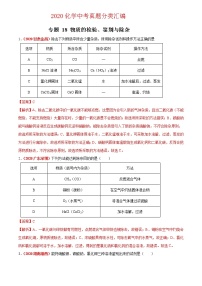 2021年化学中考真题分类汇编详解通用卷 专题18 物质的检验、鉴别与除杂（3）