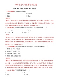 2021年化学中考真题分类汇编详解通用卷 专题06 物质的分类及化学用语（3）