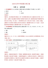 2021年化学中考真题分类汇编详解通用卷 专题14 盐和化肥（2）