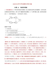 2021年化学中考真题分类汇编详解通用卷 专题21 物质的推断(3)