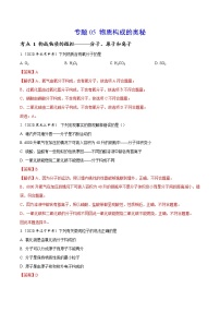 2021年化学中考真题分类汇编详解通用卷 专题05 物质构成的奥秘（1）