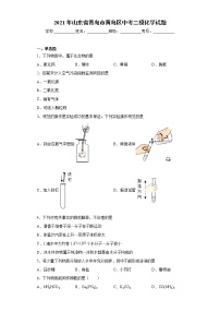 2021年山东省青岛市黄岛区中考二模化学试题（word版 含答案）