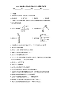 2021年内蒙古呼和浩特市中考一模化学试题（word版 含答案）