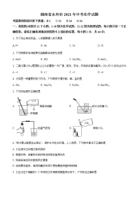 湖南省永州市2021年中考化学试题及答案解析 (原卷+解析卷)