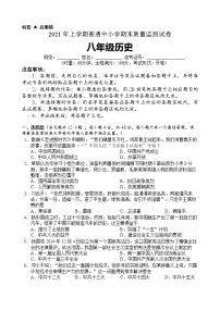 湖南省长沙市望城区2020-2021学年八年级下学期期末考试历史试题（word版 含答案）