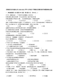 安徽省安庆市潜山市2020-2021学年七年级下学期历史期末教学质量验收试卷（word版 含答案）