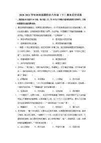 河南省濮阳市2020-2021学年八年级下学期期末历史试卷（word版 含答案）