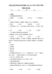 黑龙江省齐齐哈尔市昂昂溪区2020-2021学年七年级下学期期末历史试题（word版 含答案）