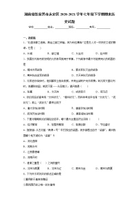 湖南省张家界市永定区2020-2021学年七年级下学期期末历史试题（word版 含答案）