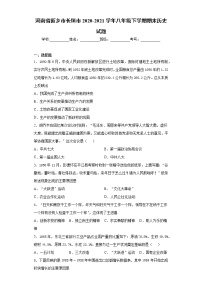 河南省新乡市长垣市2020-2021学年八年级下学期期末历史试题（word版 含答案）