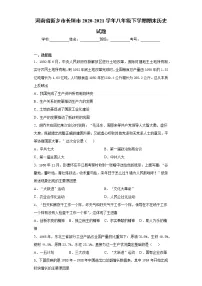 河南省新乡市长垣市2020-2021学年八年级下学期期末历史试题(word版 含答案)
