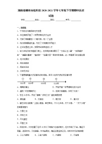 湖南省郴州市桂阳县2020-2021学年七年级下学期期中历史试题 (word版含答案)