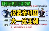 初中历史人教部编版七年级上册第三单元 秦汉时期：统一多民族国家的建立和巩固第十二课 汉武帝巩固大一统王朝试讲课ppt课件