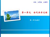 初中历史人教部编版九年级上册第一单元 古代亚非文明综合与测试背景图ppt课件