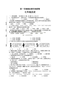 最新人教版七年级历史上册期末测试卷 (4)