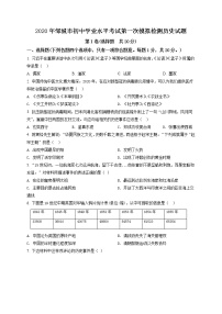 精品解析：2020年山东省济宁市邹城市中考一模历史试题（解析版+原卷版)