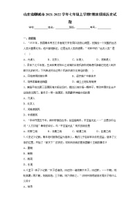 山东省聊城市2021-2022学年七年级上学期期末模拟历史试题（word版 含答案）