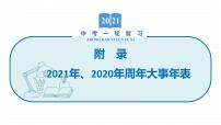 2022届初中历史一轮复习 附录2021年、2020年周年大事年表 课件