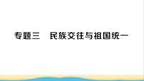 七年级历史下册期末专题复习三民族交往与祖国统一作业课件新人教版