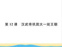 初中历史第三单元 秦汉时期：统一多民族国家的建立和巩固第十二课 汉武帝巩固大一统王朝习题课件ppt