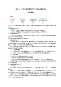 考点28 工业革命和国际共产主义运动的兴起（解析版）-2022年历史中考一轮过关讲练（部编版）