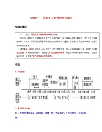 专题27 资本主义制度的初步确立-中考历史一轮复习 知识点精讲+练习