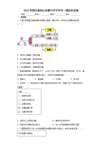 2022年四川省内江市第六中学中考一模历史试题（word版含答案）