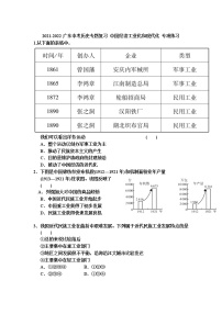 2022年广东省中考历史专题复习中国经济工业化和现代化专项练习