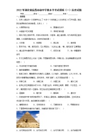 2022年湖北省宜昌市初中学业水平考试模拟（一）历史试题(word版含答案)