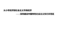 2022年广东省初中历史二轮复习专题：从小农经济到社会主义市场经济——深圳建设中国特色社会主义先行示范区习题课件