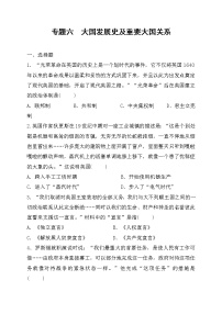 2022年山东省枣庄市历史中考专项训练专题六大国发展史及重要大国关系练习