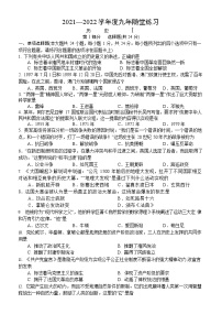 2022年辽宁省铁岭市开原、昌图九年级模拟考试（一）历史试题