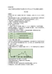 2022年陕西省渭南市临渭区初中学业水平考试模拟试题历史试卷(word版含答案)