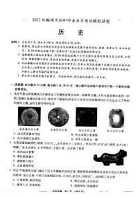 2022年广东省梅州市初中学业水平考试模拟试卷（市质检）历史试题（有答案）