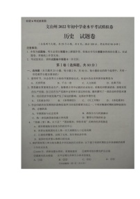 云南省文山州2022年初中学业水平考试模拟历史试题