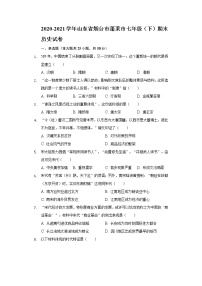 2020-2021学年山东省烟台市蓬莱市七年级（下）期末历史试卷（含解析）