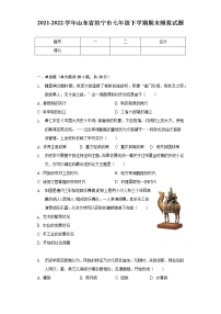 2021-2022学年山东省济宁市七年级下学期历史期末模拟试题（含解析）