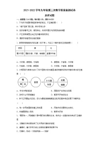 2022年安徽省滁州市定远县第六中学九年级第三次教学质量监测历史试题(word版含答案)