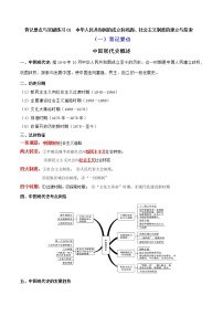 背记要点与突破练习01  中华人民共和国的成立和巩固、社会主义制度的建立与探索