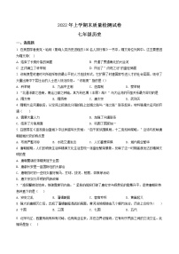 湖南省邵阳市邵东市2021-2022学年七年级下学期期末历史试题（含答案）