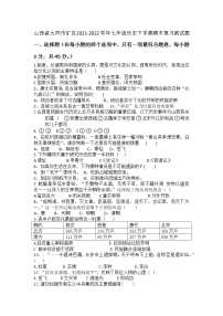 山西省大同市矿区2021-2022学年七年级历史下学期期末复习测试题(word版含答案)