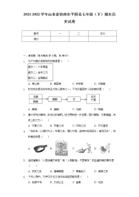 2021-2022学年山东省济南市平阴县七年级（下）期末历史试卷（Word解析版）
