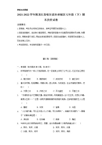 2021-2022学年黑龙江省哈尔滨市双城区七年级（下）期末历史试卷（含解析）