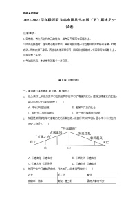 2021-2022学年陕西省宝鸡市陇县七年级（下）期末历史试卷（含解析）