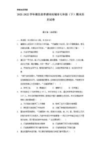 2021-2022学年湖北省孝感市应城市七年级（下）期末历史试卷（含解析）