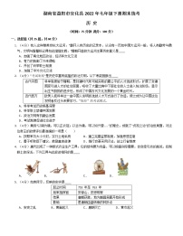 湖南省益阳市安化县2021-2022学年七年级下学期期末考试历史试题(word版含答案)