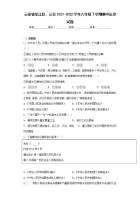 云南省绥江县、云县2021-2022学年八年级下学期期中历史试题(含答案)