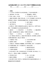 山西省临汾地区2021-2022学年七年级下学期期末历史试题(含答案)