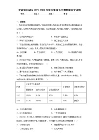 安徽省芜湖市2021-2022学年八年级下学期期末历史试题(含答案)