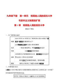 初中历史人教部编版九年级下册第1课 殖民地人民的反抗斗争课后作业题